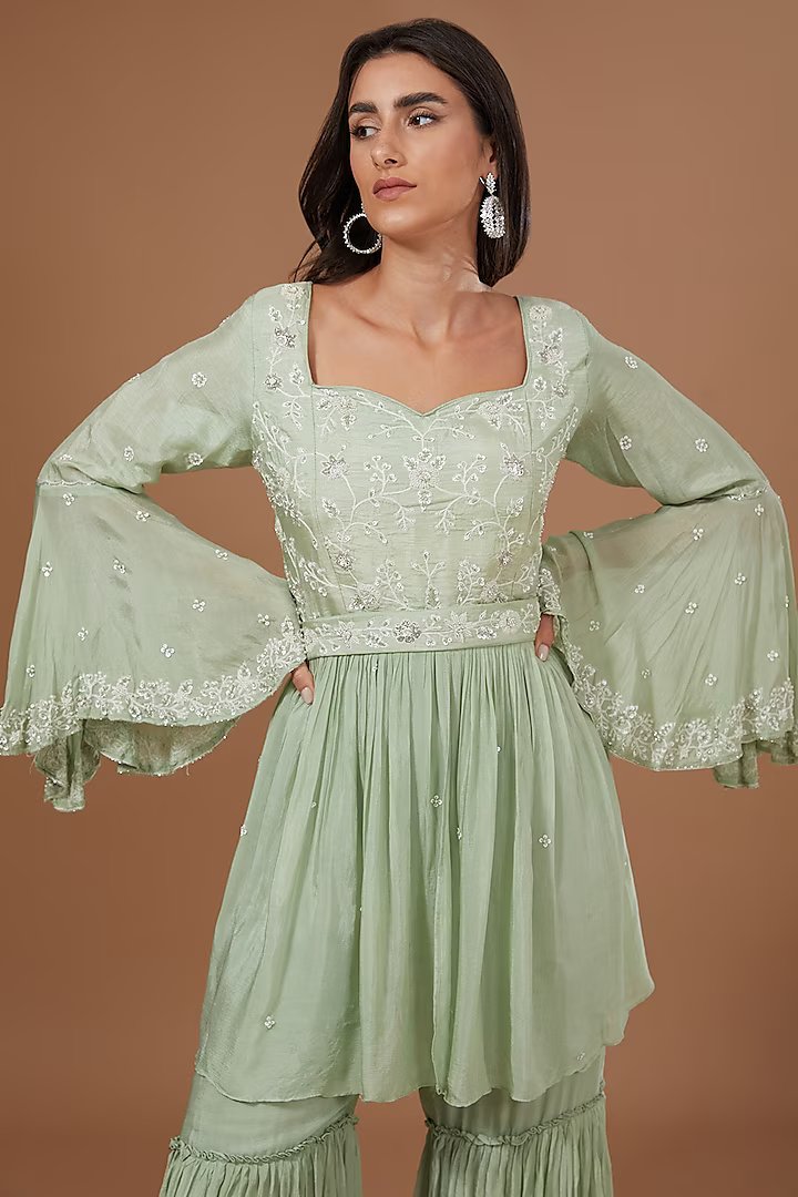 Peplum Sharara Set