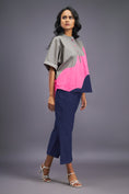 Load image into Gallery viewer, Navy Blue Pink Box Fit Shirt & Pants
