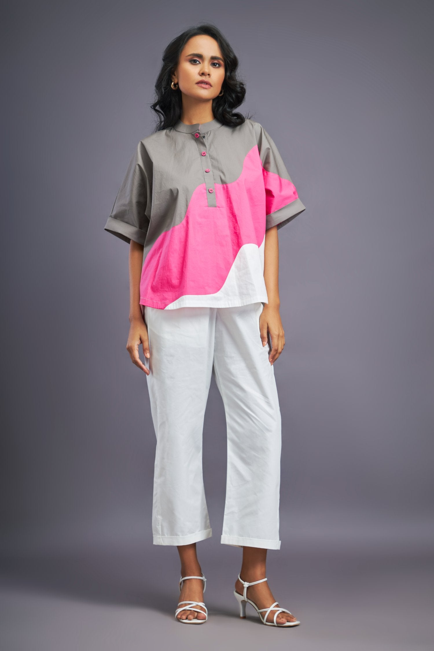 White Pink Box Fit Shirt & Pants