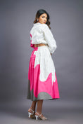 Load image into Gallery viewer, White Pink Shirt & Skirt Co-Ord Set
