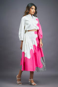 Load image into Gallery viewer, White Pink Shirt & Skirt Co-Ord Set
