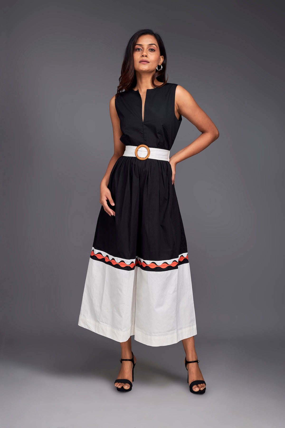 Colour Block Culotte Style Jumpsuit