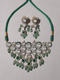 Load image into Gallery viewer, Jade Tumbles & Polki Bridal Necklace Set
