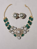 Load image into Gallery viewer, Green Polki Bridal Choker Set
