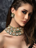 Load image into Gallery viewer, Polki Bridal Choker Set
