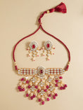 Load image into Gallery viewer, Red Polki Bridal Choker Set
