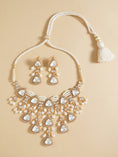 Load image into Gallery viewer, Polki & Pearl Drops Bridal Necklace Set
