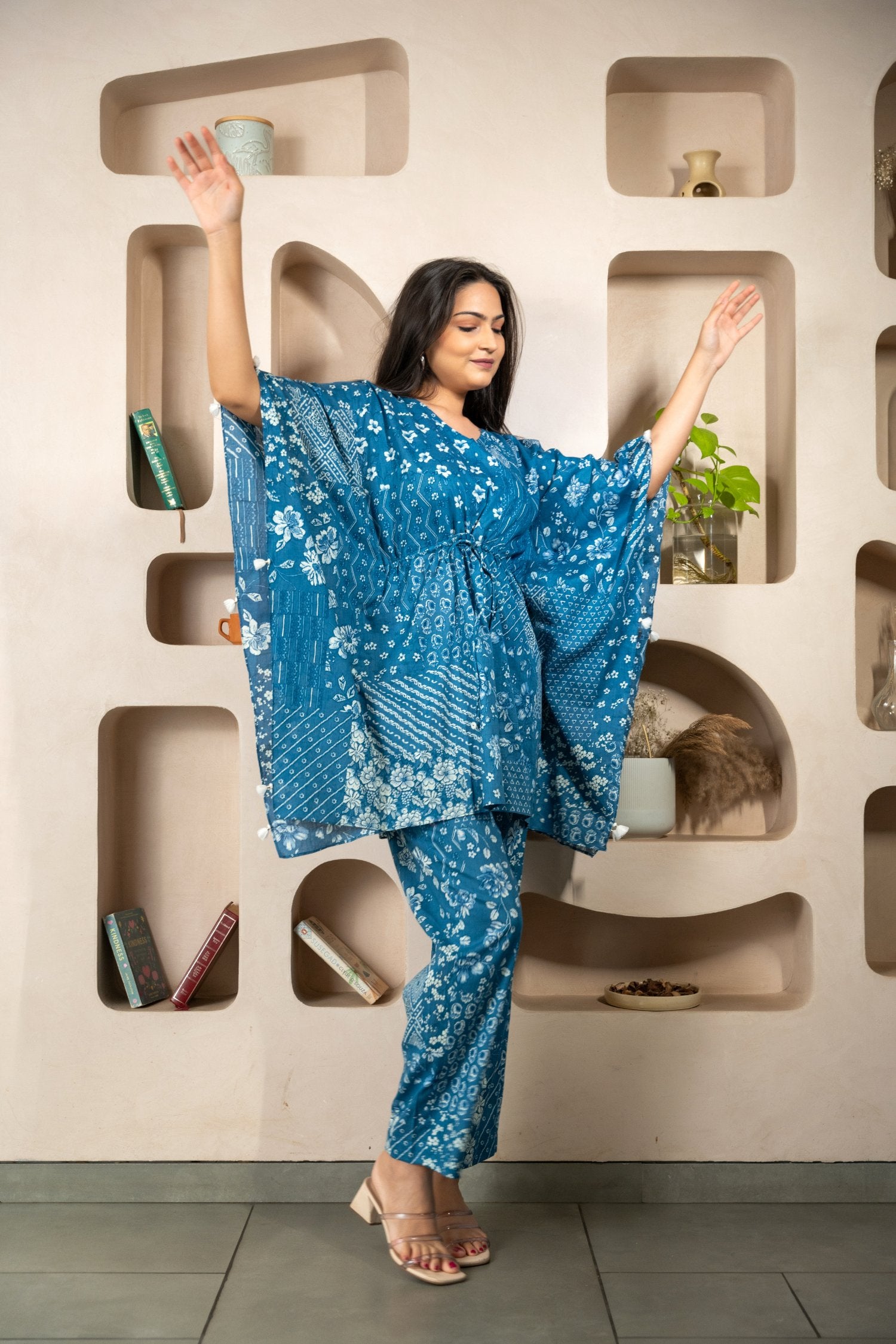 Cotton Table Kaftan Pajama Set