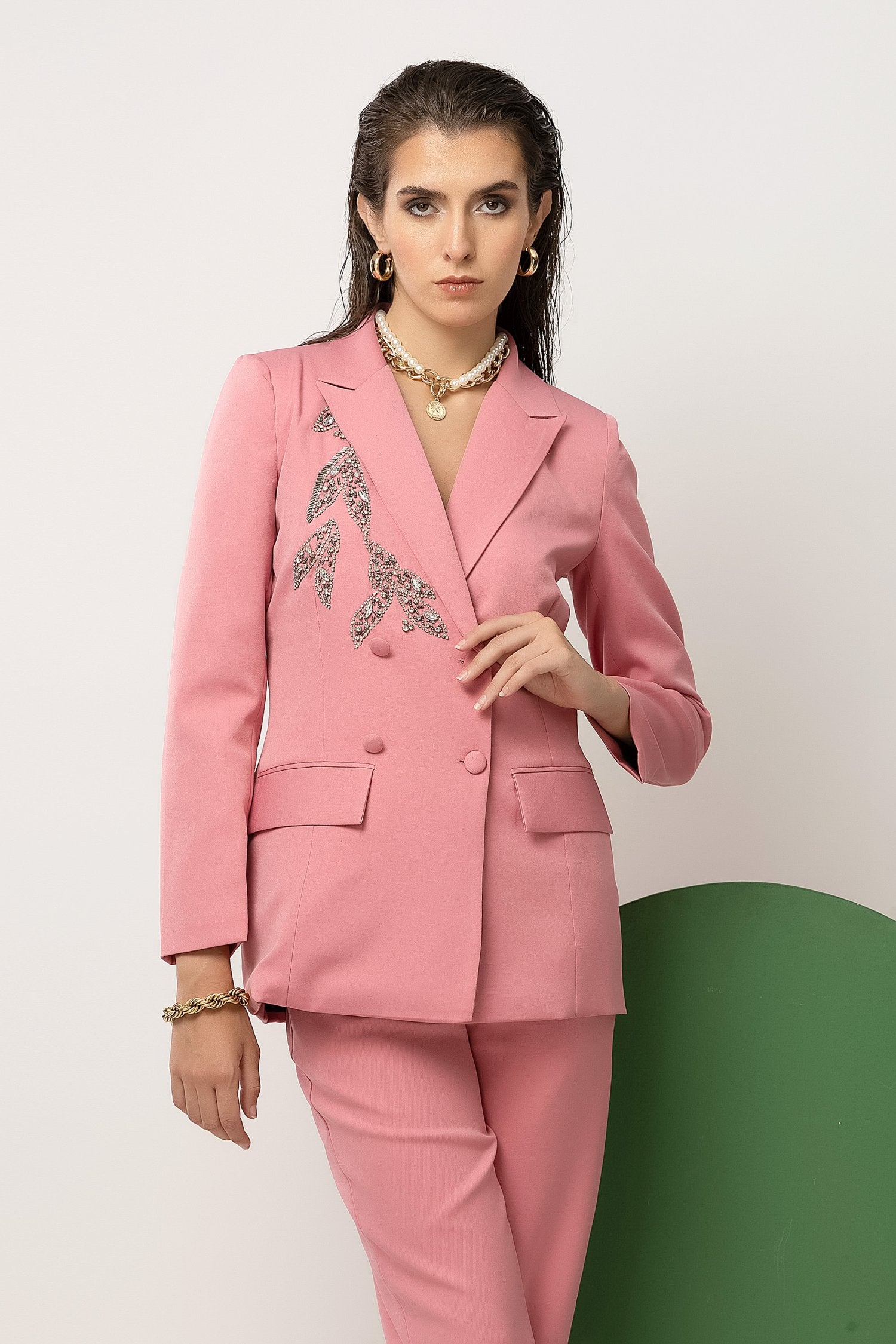 Bella Bespoke Pink Blazer