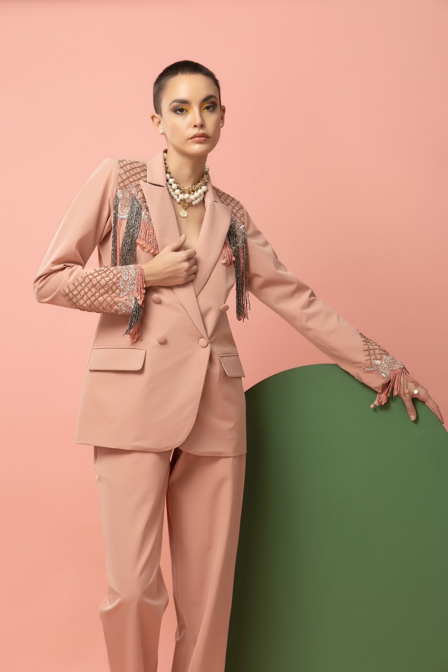 Classique Clique Peach Blazer