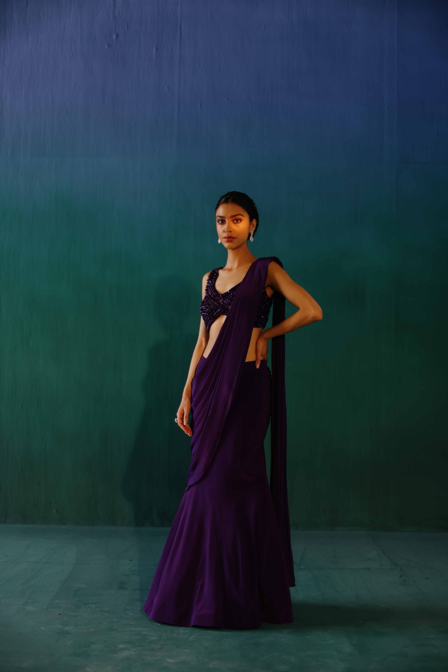 The Aubergine Crystal Drape