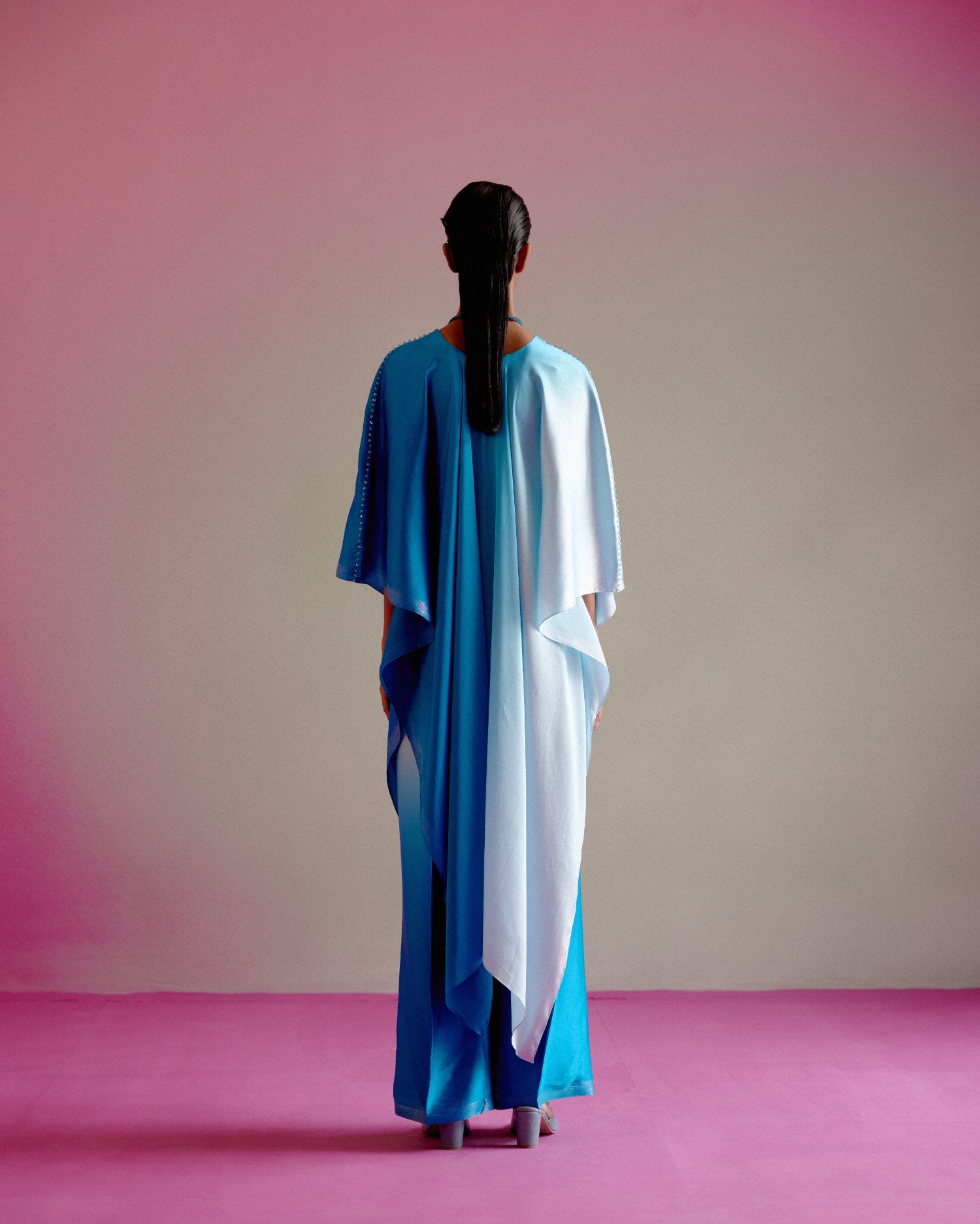 Deep blue ombre kaftan