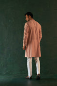 Load image into Gallery viewer, Midas Old Rose Chevron Embroidered Kurta With Pant- set of 2
