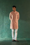 Load image into Gallery viewer, Midas Old Rose Chevron Kurta With Pant- set of 2
