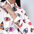 Load image into Gallery viewer, Multicolour Evil Eye Print Shirt Dress
