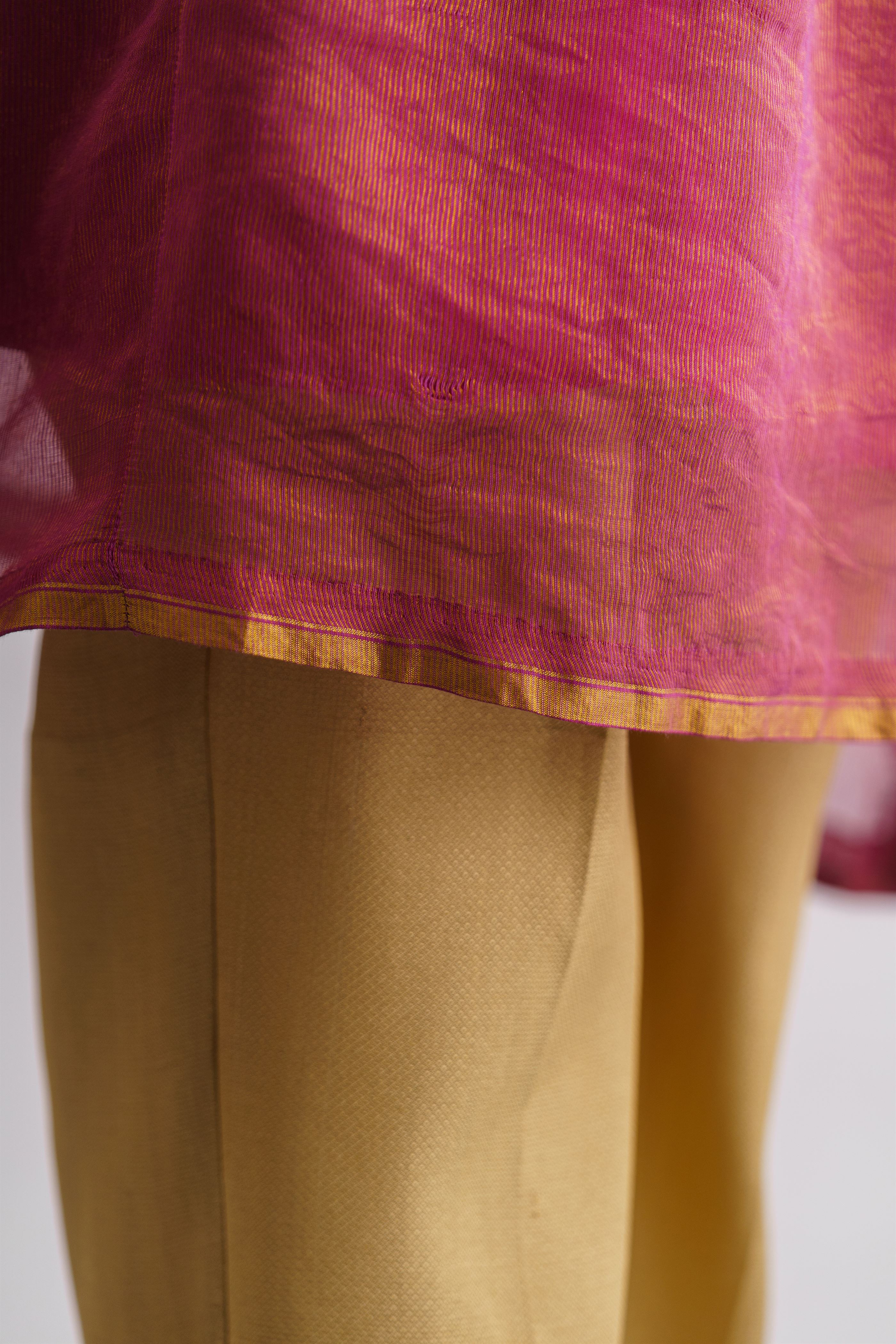 Gold Silk Brocade Pants