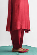 Load image into Gallery viewer, Maroon Cotton Silk Pants
