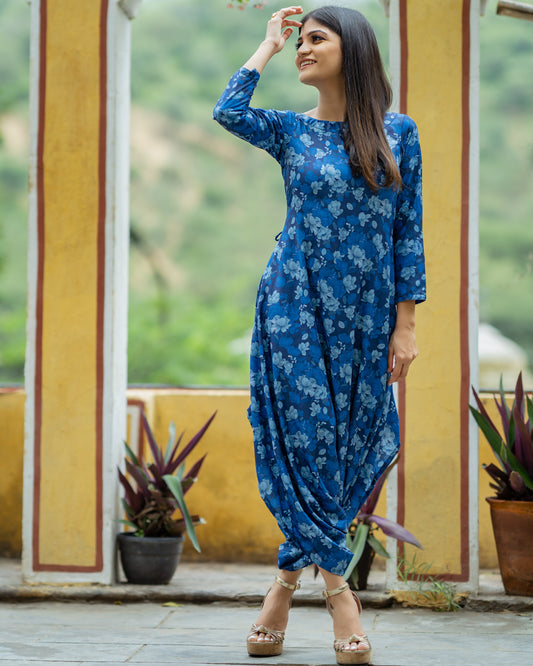 Midnight Blue Dhoti Jumpsuit