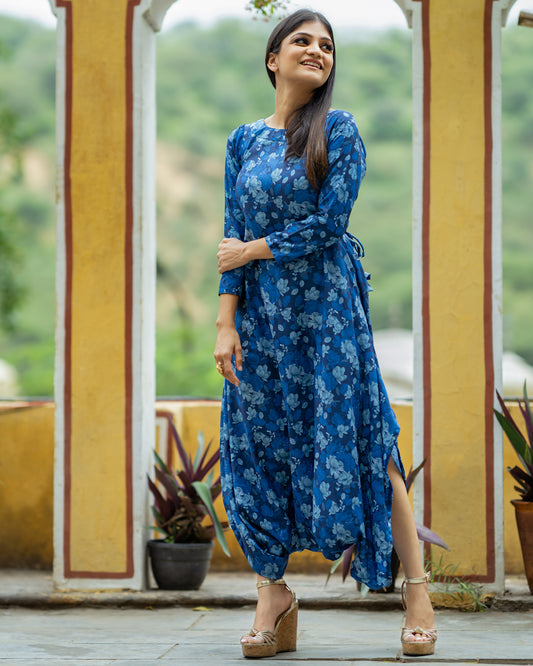 Midnight Blue Dhoti Jumpsuit