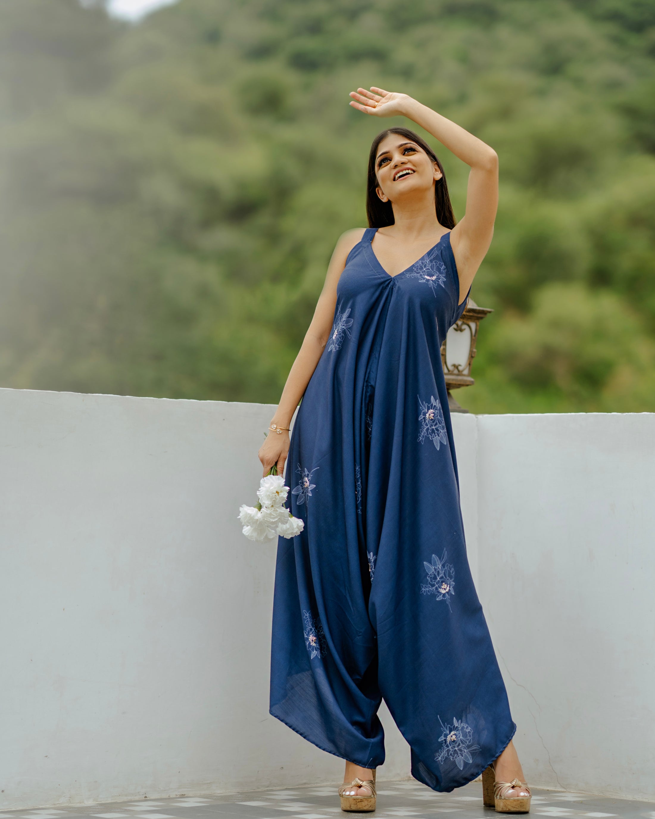 Twilight Blue Palazzo Jumpsuit