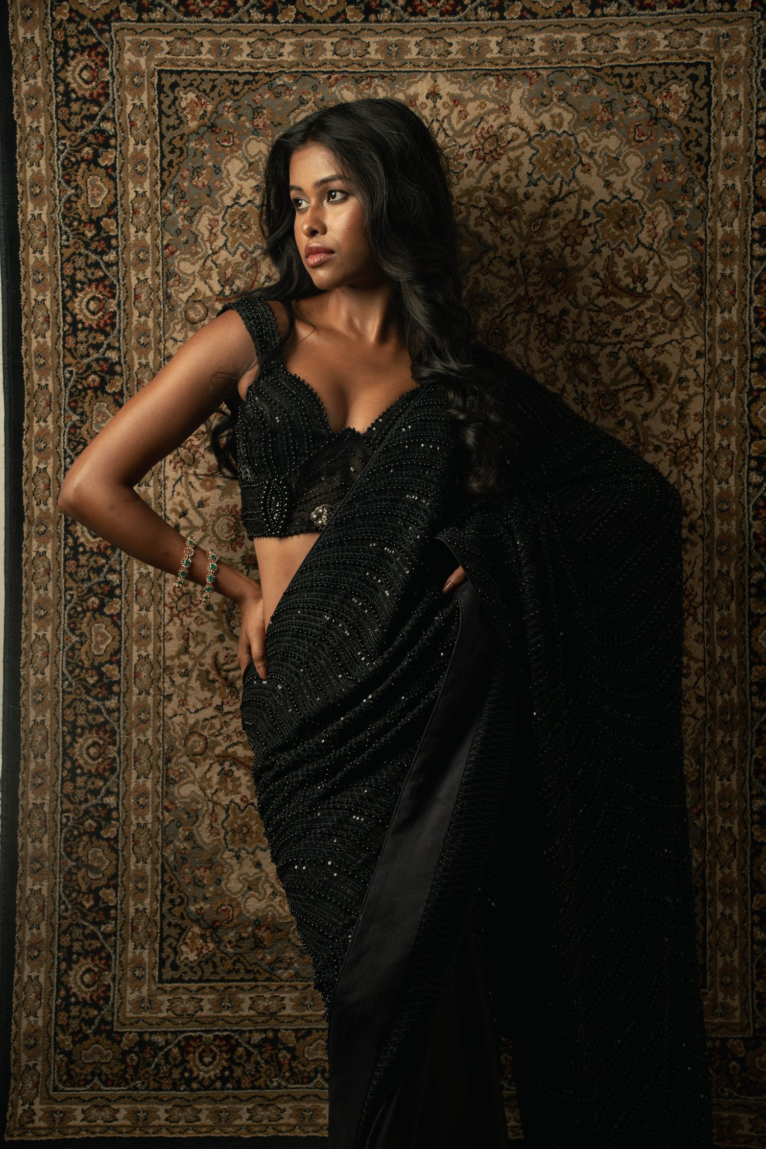 Black Iconic Saree