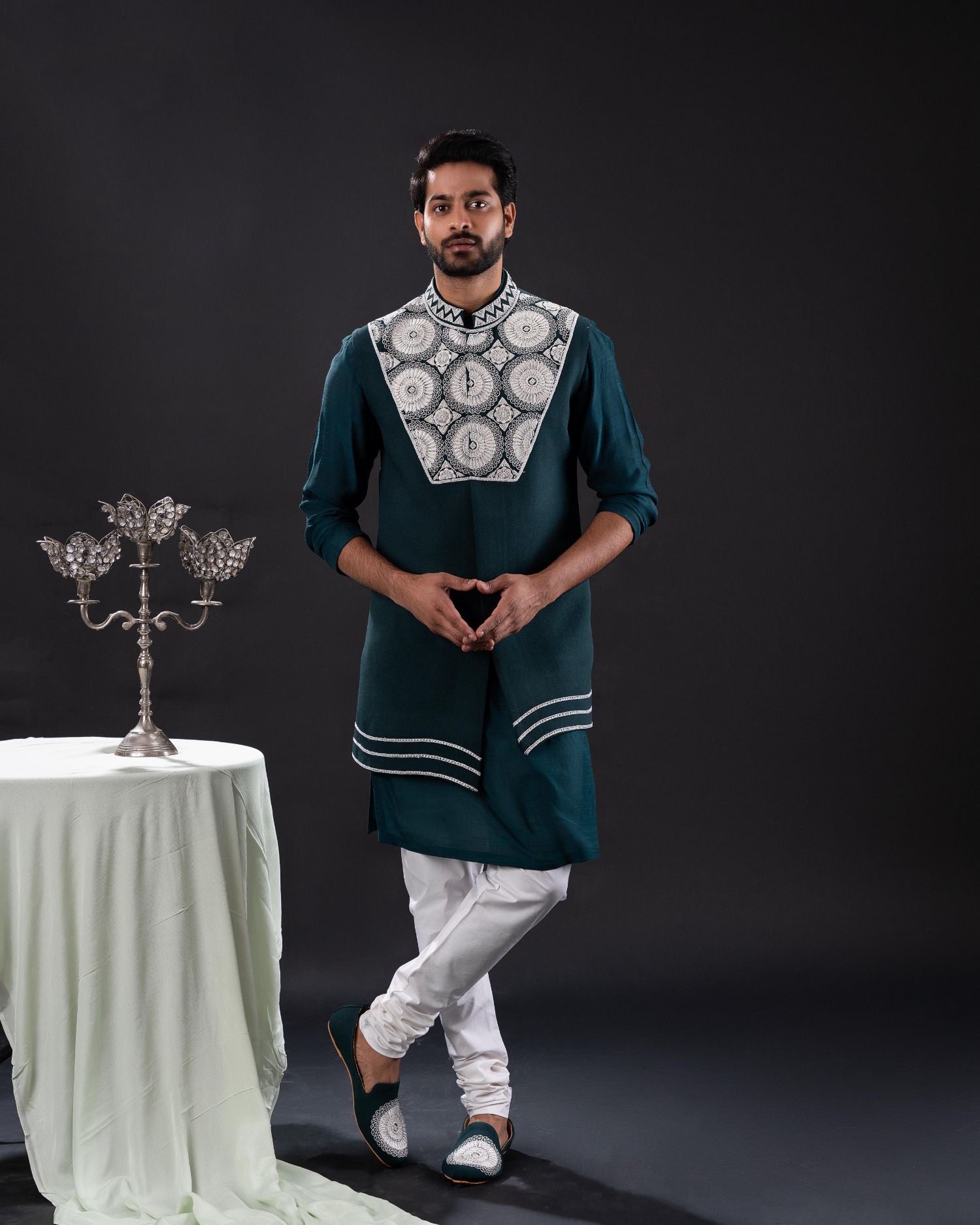 Bundi & Kurta with Chudi Pant