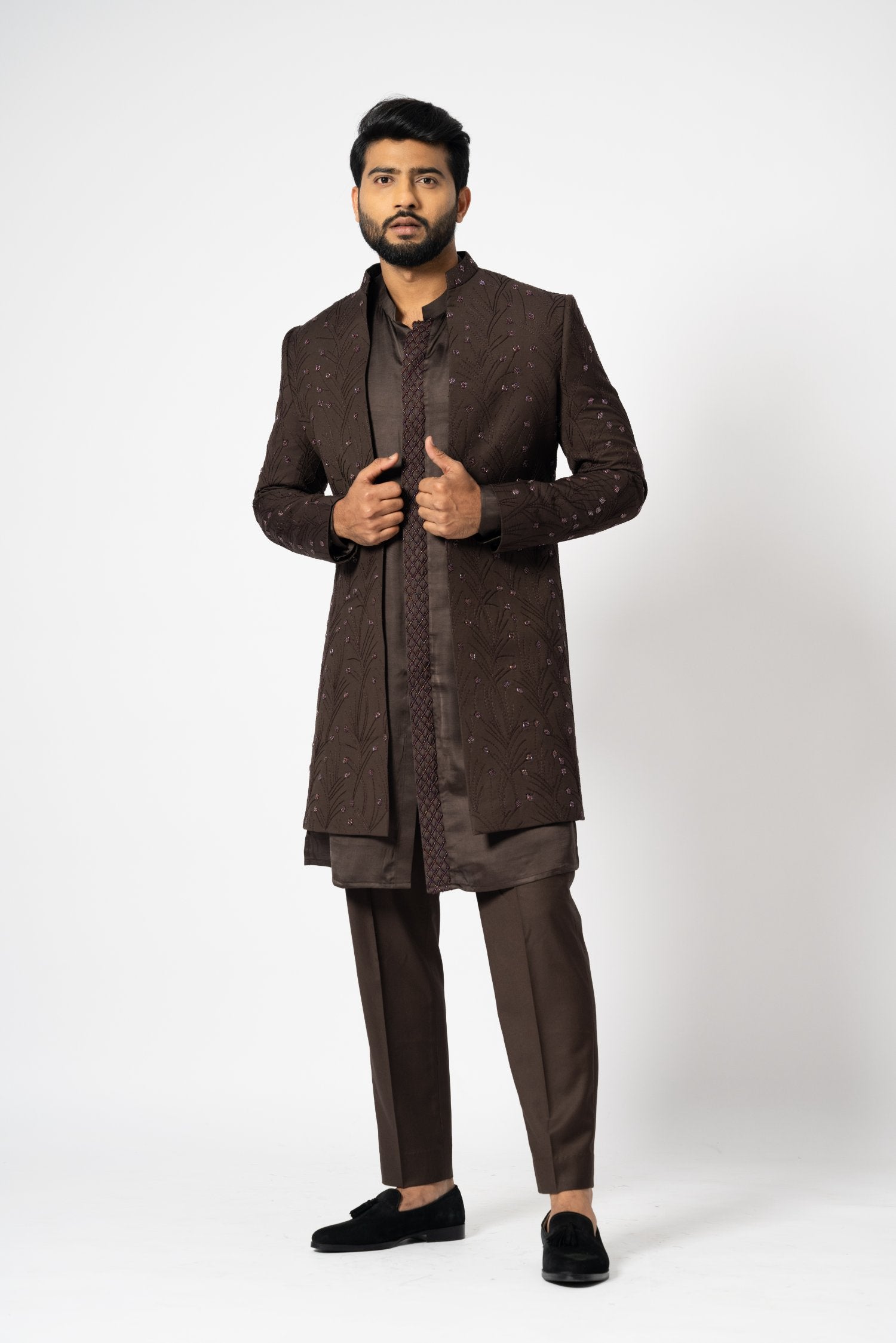 Burnt Sienna Open Jacket Set