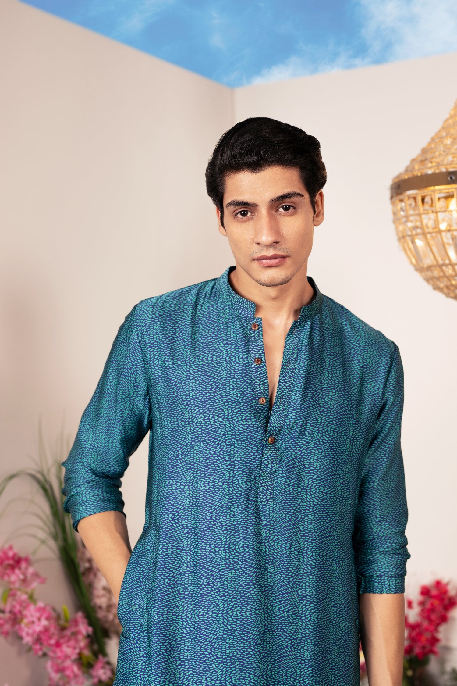 Kurta Paired With Cowl Pants