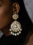 Load image into Gallery viewer, Polki And Pearl Drop Earrings
