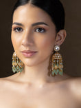 Load image into Gallery viewer, Multi ColourPolki Jhumka Earrings
