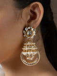 Load image into Gallery viewer, Polki And Pearl Jhumka Earrings
