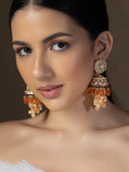 Load image into Gallery viewer, Polki Jhumka Eartings
