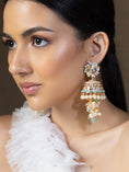 Load image into Gallery viewer, Platec Pearl Drops Jhumka Earrings
