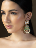 Load image into Gallery viewer, Played Polki Beaded Jhumka Earrings
