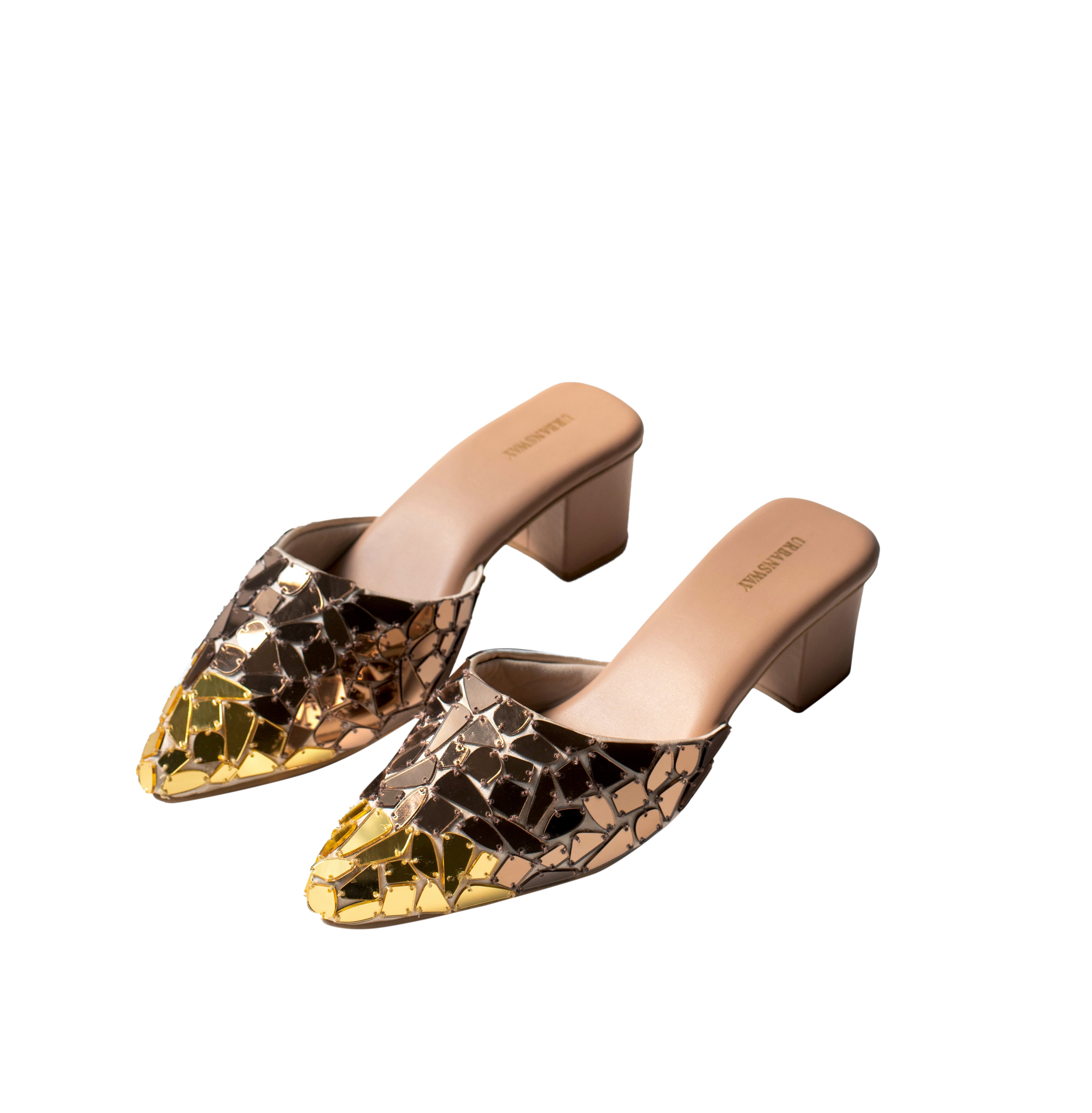 Gold Espejo Mules