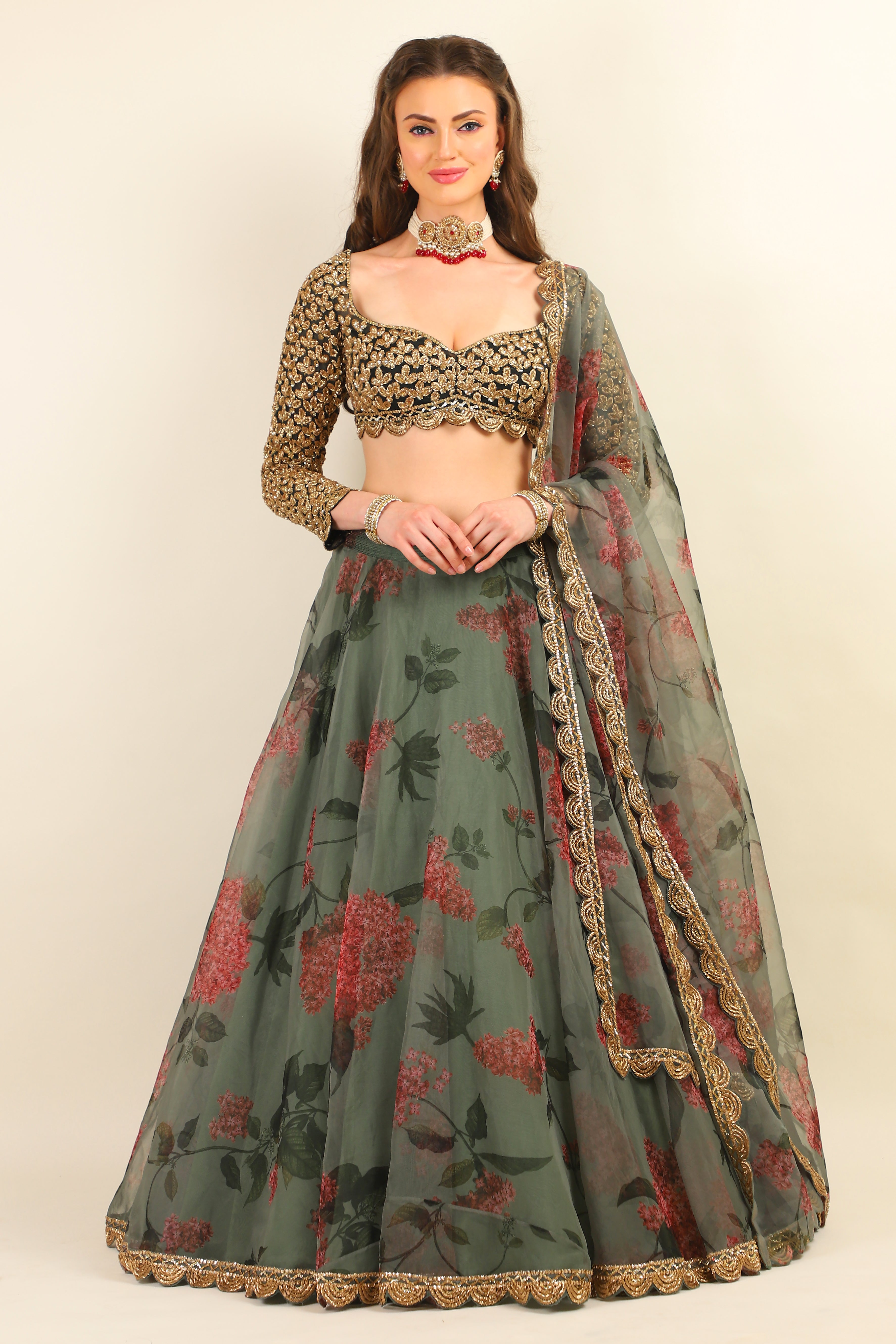 Lehenga With Choli & Dupatta