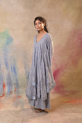 Load image into Gallery viewer, Elegant Grey Embroidered Indo-Western Set
