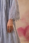 Load image into Gallery viewer, Elegant Grey Embroidered Indo-Western Set
