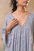 Load image into Gallery viewer, Elegant Grey Embroidered Indo-Western Set
