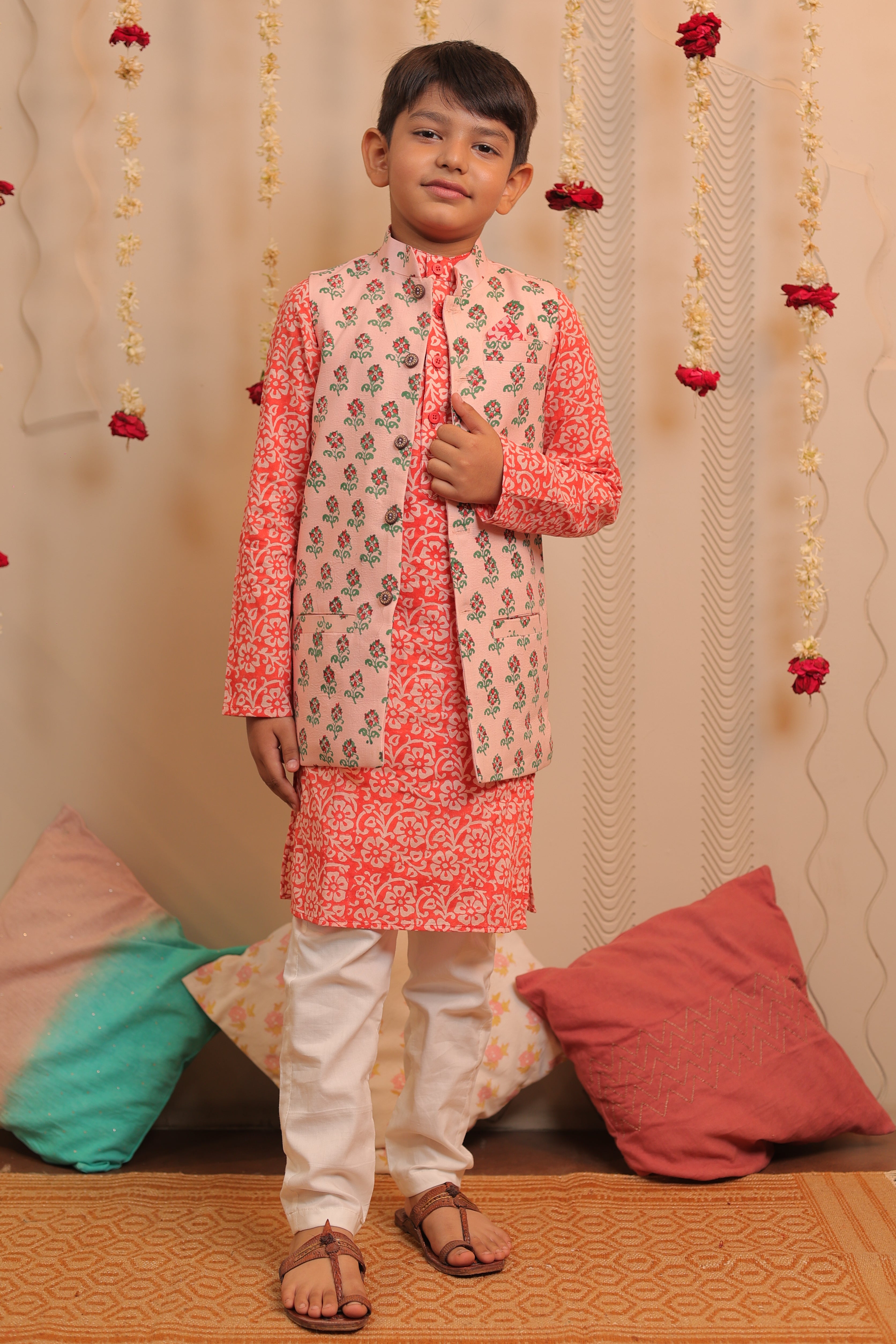 Mogra Kurta Jacket Set