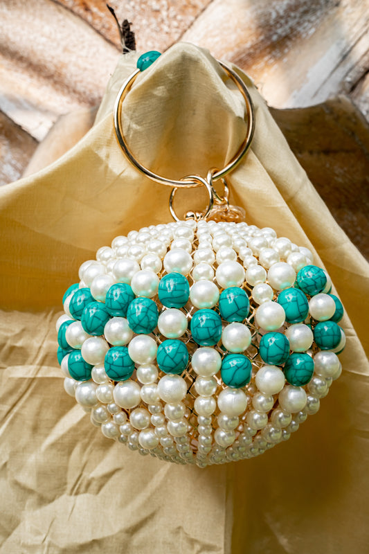 Ball Bag Pearl & Green