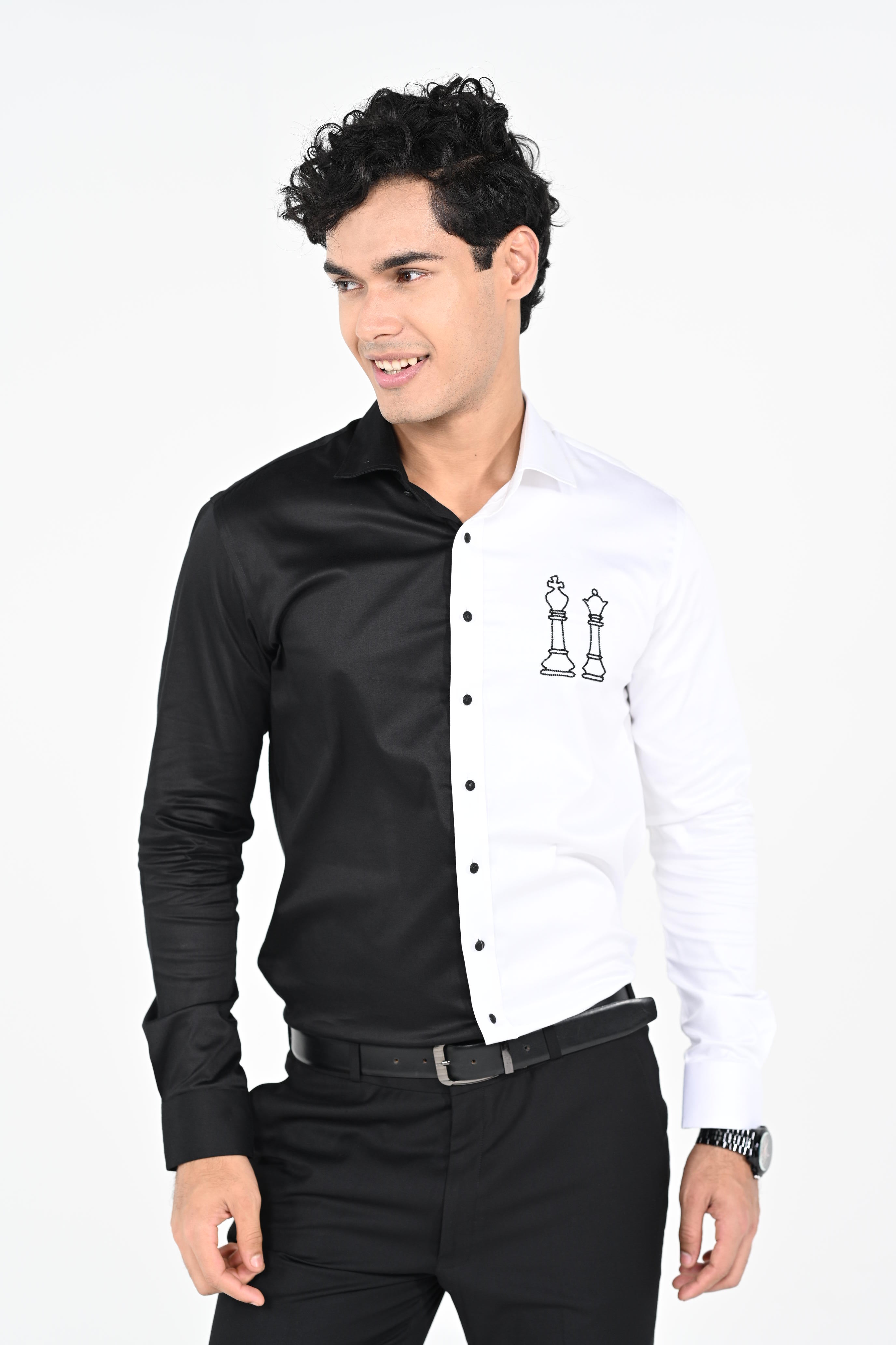 Black And White Chess Shirt