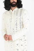 Load image into Gallery viewer, Ivory Mirror Work Kurta Set
