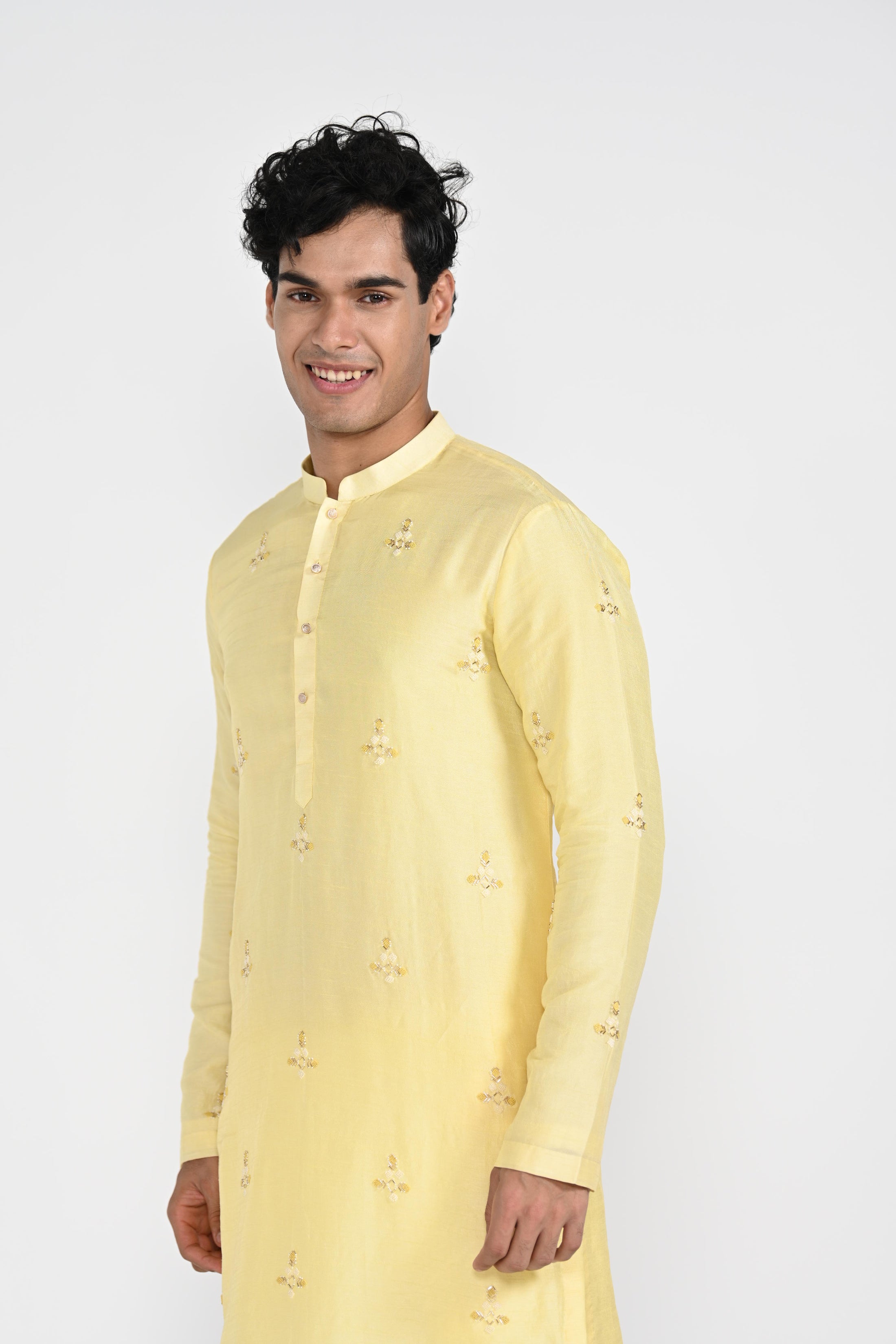 Pastel Yellow Kurta Set