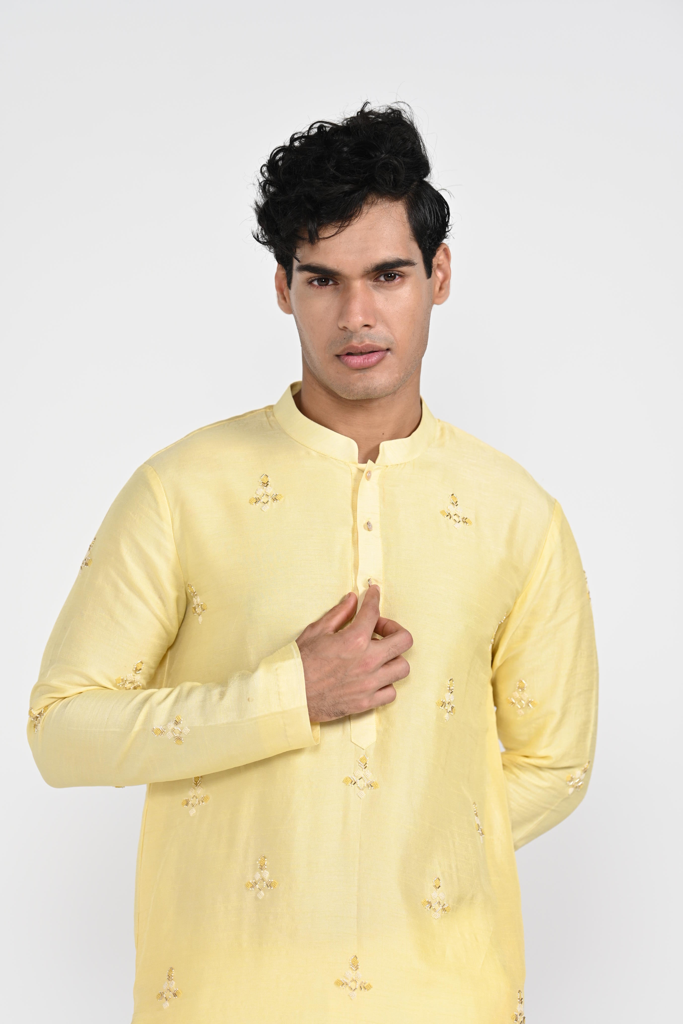 Pastel Yellow Kurta Set