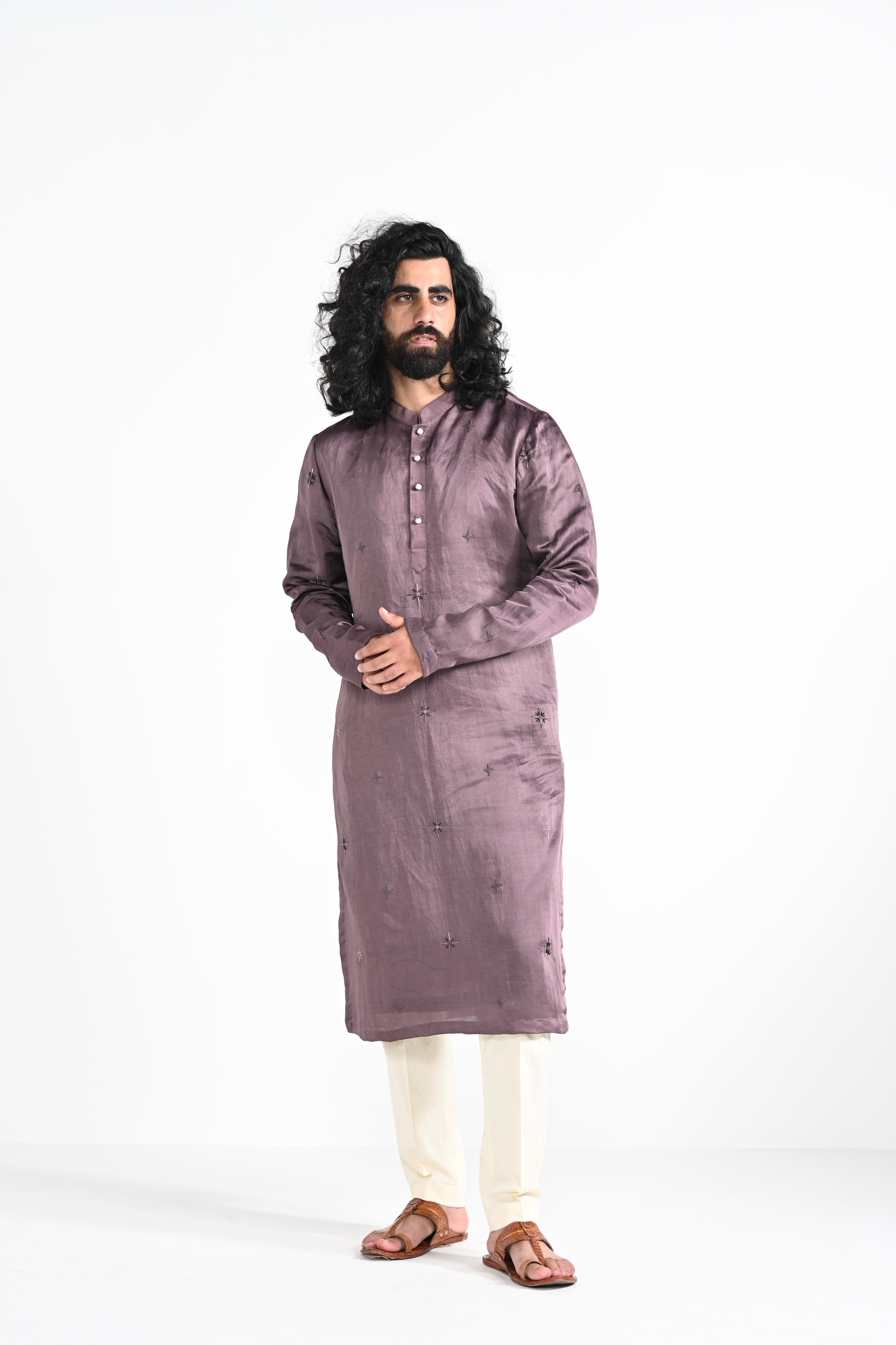 Twilight Pink Work Kurta Set