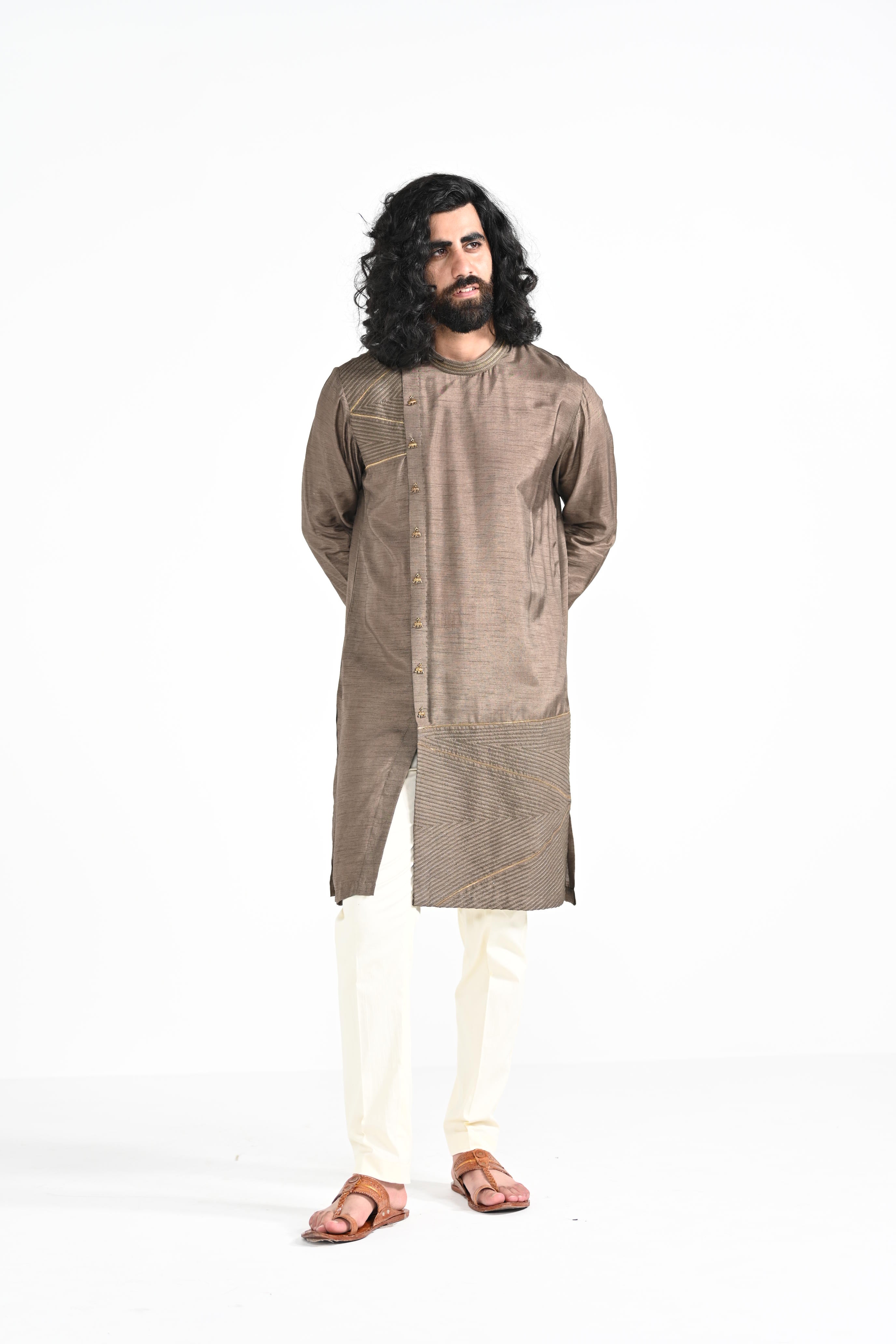 Dark Oak Work Kurta Set