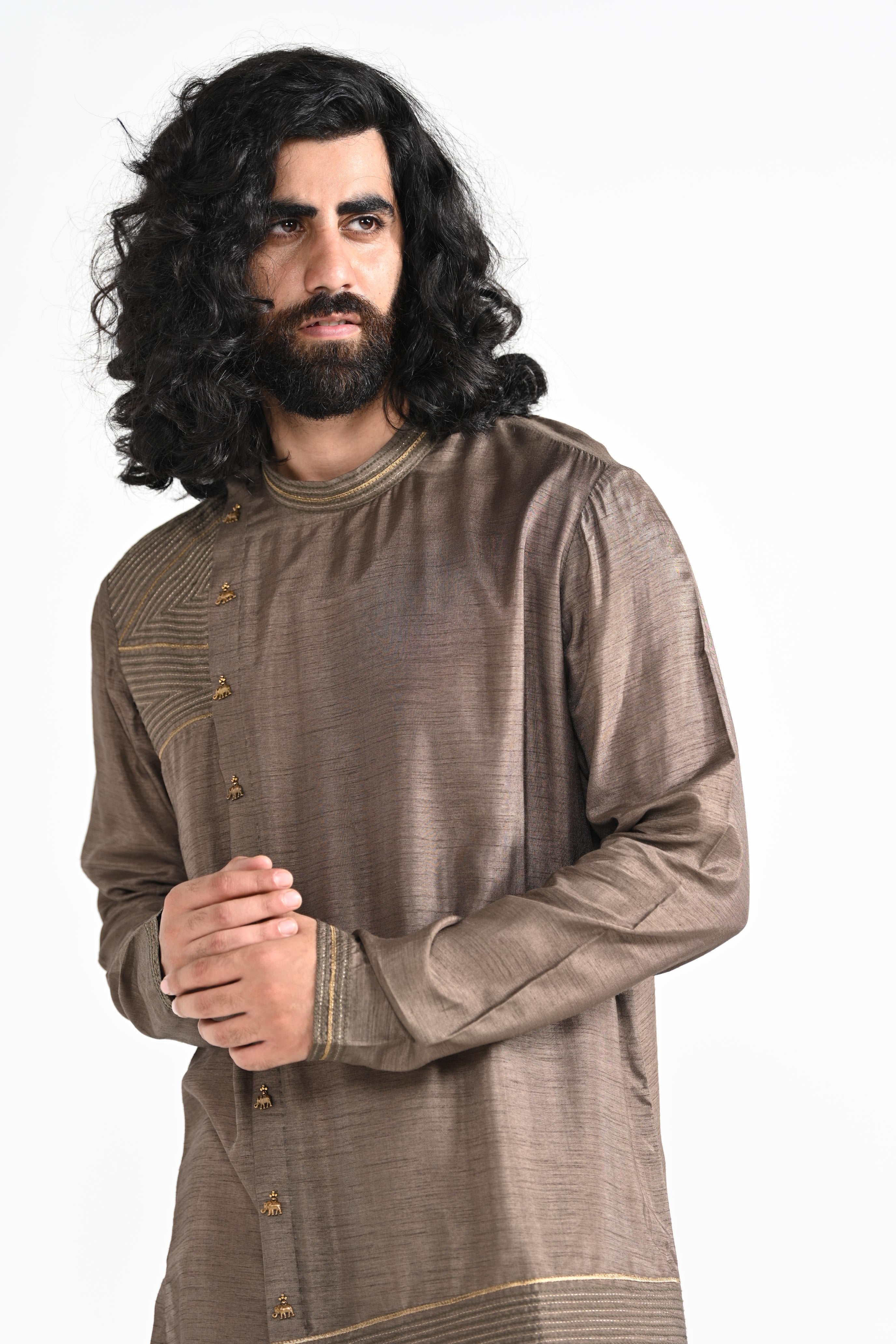 Dark Oak Work Kurta Set