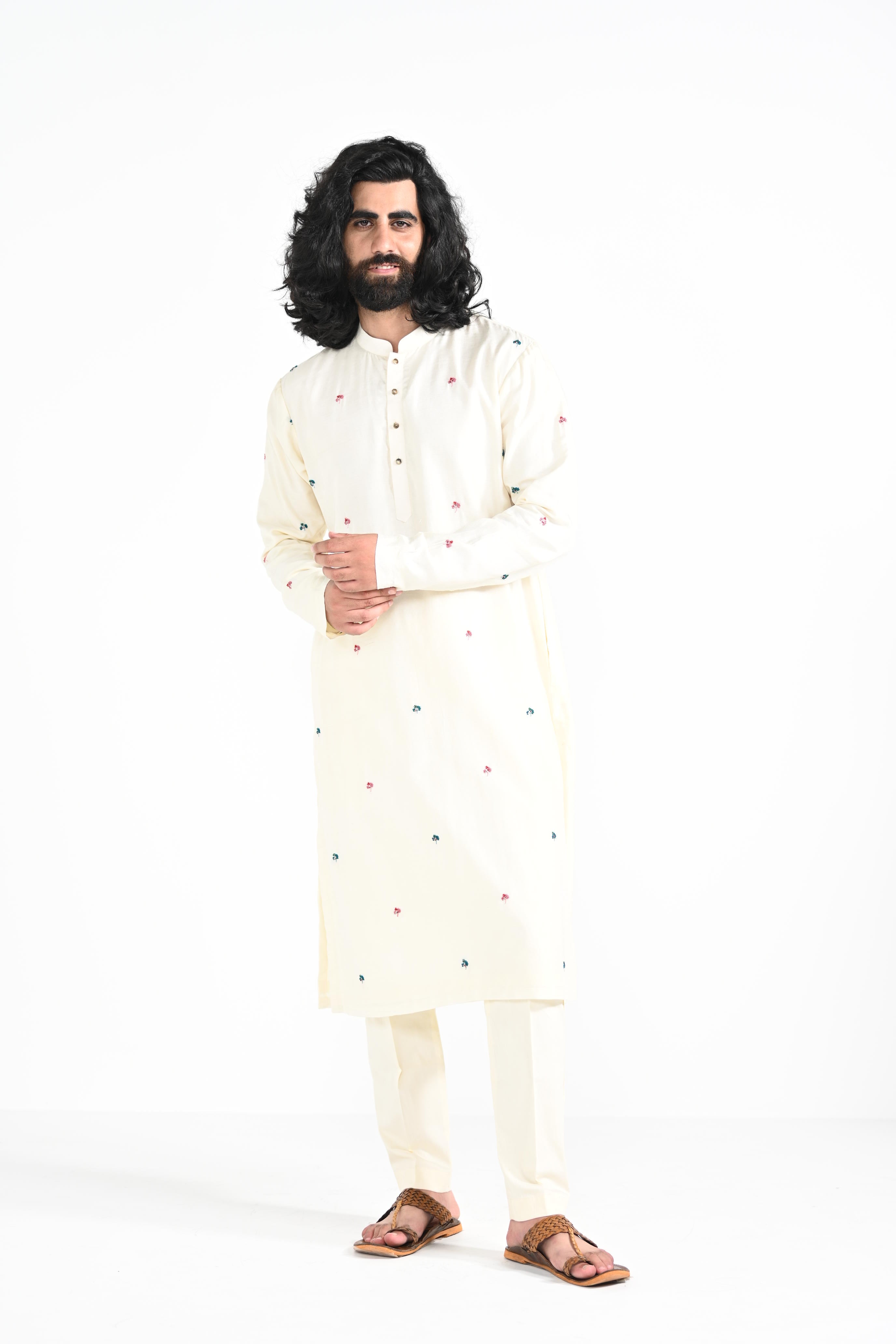 Shamlimaar Nehru With Butta Kurta Set