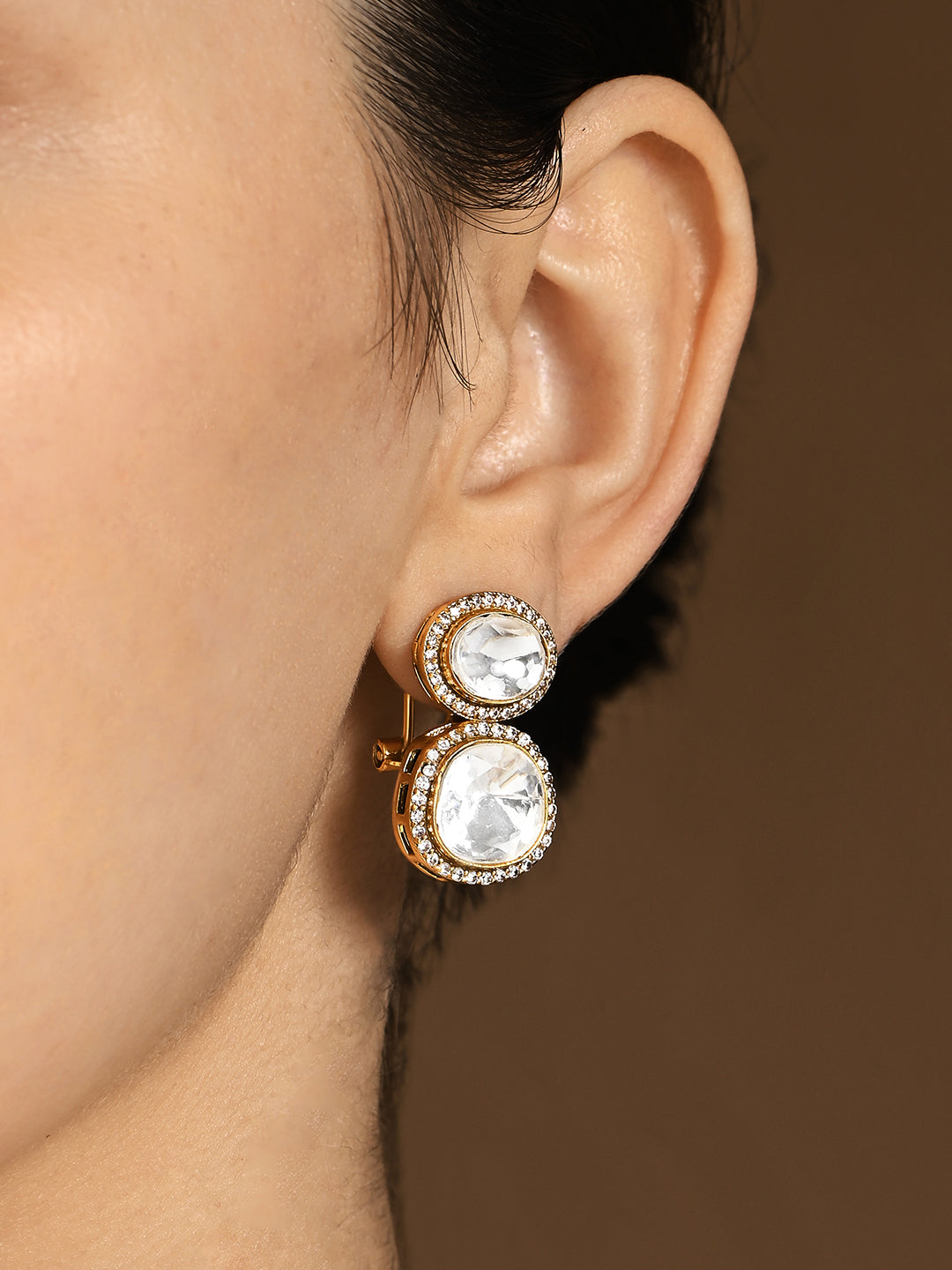 Glittering Polki Earrings